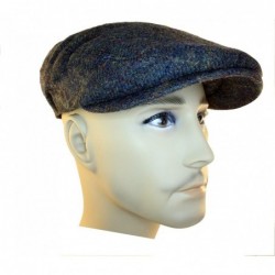 Newsboy Caps Irish Tweed 100% Wool Flat Cap Brown Check - C6182MKULME $62.26