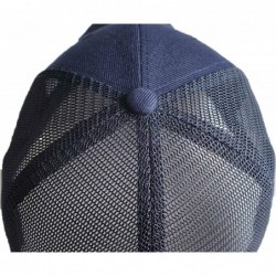 Baseball Caps Personalized Snapback Trucker Hats Custom Unisex Mesh Outdoors Baseball Caps - Navy Blue - CL18R35WLQZ $14.75