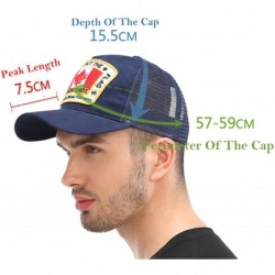Baseball Caps Personalized Snapback Trucker Hats Custom Unisex Mesh Outdoors Baseball Caps - Navy Blue - CL18R35WLQZ $14.75