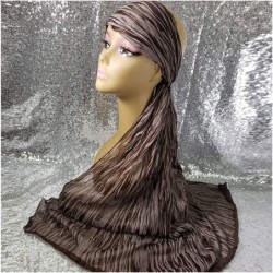 Headbands Head Wrap Scarf Turban - Long Black Head Scarf Wrap Turban Hair Scarf Tie Color Headband 1 or 2 Set - CY18Y0EQ4RC $...