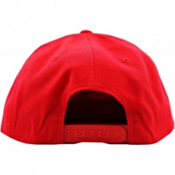 Baseball Caps Snapback Hat Surf Skate Street Trucker Cap for Men Women Medium Profile Flat Bill Adjustable - Red- Black Logo ...