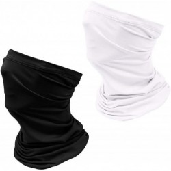 Balaclavas UV Protection Face Mask Ice Neck Gaiter Windproof Scarf Bandana Headband - 1 Black 1 White - C2198GX6NWO $26.85