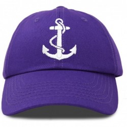 Baseball Caps Anchor Hat Sailing Baseball Cap Women Beach Gift Boating Yacht - Purple - CS18WHAUOR8 $17.59