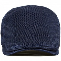 Newsboy Caps Bigface Up Men's Summer Breathable Mesh Hat Cabbie hat Hunting Hat Gatsby Newsboy Ivy Cap - A-navy - CO18UGK2K2G...