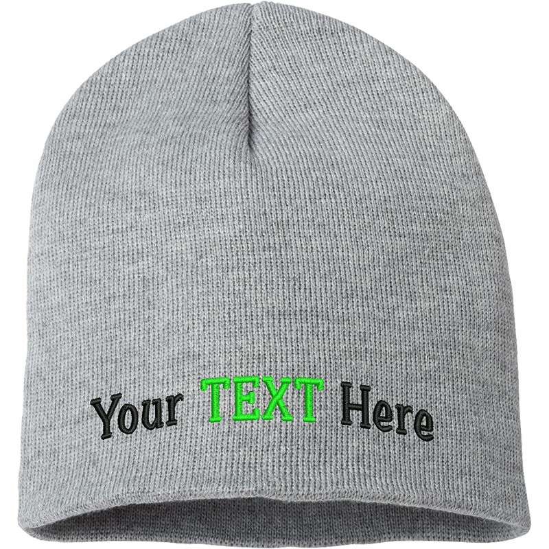 Skullies & Beanies Skull Knit Hat with Custom Embroidery Your Text Here or Logo Here One Size SP08 - CB180NHRGU3 $25.33