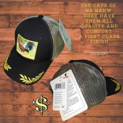 Baseball Caps hat Rooster for Men Unisex Animal Mesh Trucker Hat Snapback Square Patch Baseball Caps Black - CX19629Z8IH $20.31