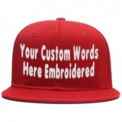 Baseball Caps Custom Embroidered Baseball Cap Personalized Snapback Mesh Hat Trucker Dad Hat - Red - C018HLKK5ZR $35.45