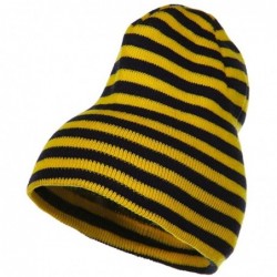 Skullies & Beanies Trendy Striped Beanie - Yellow Black - CB1156XGTF3 $29.85