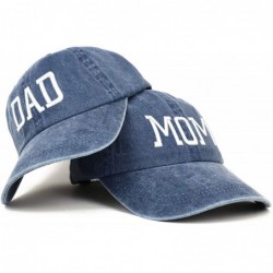 Baseball Caps Capital Mom and Dad Pigment Dyed Couple 2 Pc Cap Set - Navy Navy - C618I9O09A9 $67.30
