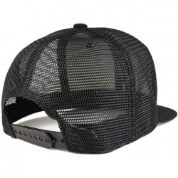 Baseball Caps Texas State Outline Embroidered Cotton Flat Bill Mesh Back Trucker Cap - Black - CX185YMT83C $24.95