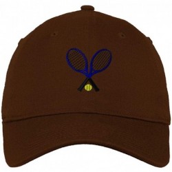 Baseball Caps Custom Soft Baseball Cap Tennis Sports B Embroidery Dad Hats for Men & Women - Brown - CE18SLTZ66M $26.35