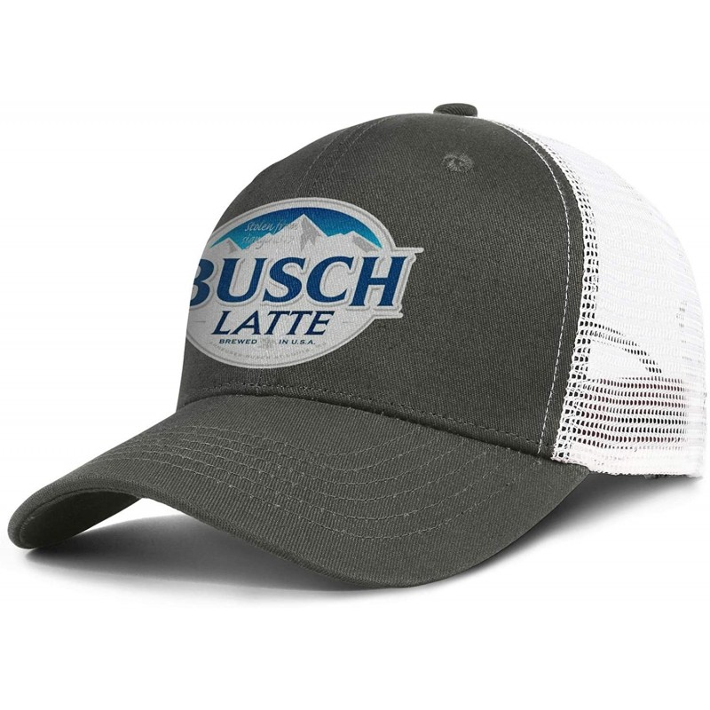 Baseball Caps Unisex Adjustable Busch-Latte-Beer-Logo-Baseball Cap Classic Flat Hat - Army_green-55 - CX18U6Z5S03 $33.06