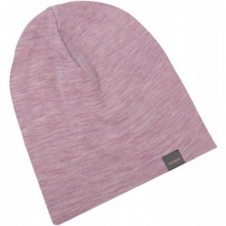 Skullies & Beanies Unisex Merino Wool Cuff Beanie Hat - Choose Your Color - Pink Heather - C5192T7YZOQ $38.81