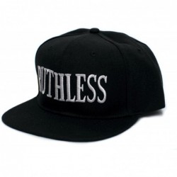 Baseball Caps Ruthless Records Embroidered Vintage 90's Adult One Size Flat Bill Hat Cap Black - CI18779DGRT $23.30