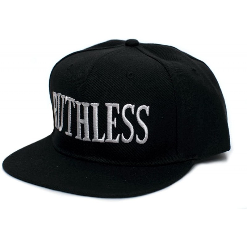 Baseball Caps Ruthless Records Embroidered Vintage 90's Adult One Size Flat Bill Hat Cap Black - CI18779DGRT $33.34