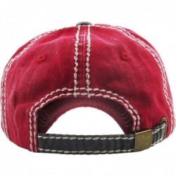 Baseball Caps Eagle and Free Spirit Distressed Baseball Cap Dad Hat Adjustable Unisex Fashion - (6.1) Red Bald Eagle - CG17YH...