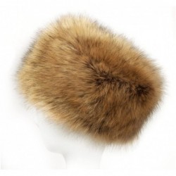 Skullies & Beanies Faux Fur Cossack Russian Style Hat for Ladies Winter Hats for Women - Raccoon - CS12KBL6F4J $29.41
