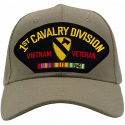 Baseball Caps 1st Cavalry Division - Vietnam Veteran Hat/Ballcap Adjustable One Size Fits Most - Tan/Khaki - CI18L9W0LRM $43.74