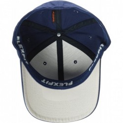 Visors Cotton Twill Fitted Cap - Navy - CT113MH4WAX $25.60