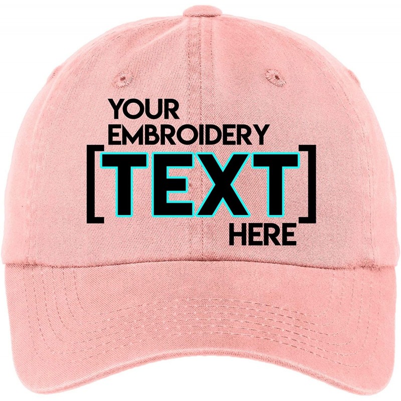Baseball Caps Custom Embroidered Ladies Hat - ADD Text - Personalized Monogrammed Cap - Light Pink - CN18EEODUQ7 $35.35