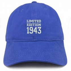 Baseball Caps Limited Edition 1943 Embroidered Birthday Gift Brushed Cotton Cap - Royal - CC18CO5A6TT $37.20