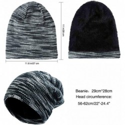 Skullies & Beanies Winter Man Woman Hat Fleece Thicken Warm Knitted Slouchy Warm Outdoor ski Girl Boy Beanies - Gray - C918M7...