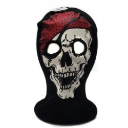 Skullies & Beanies Red Bandana Pirate Ski Mask Gothic Beanie Hat - C0117S1GD4D $13.08