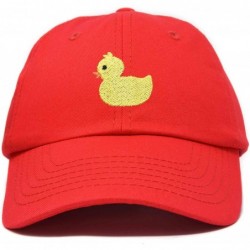 Baseball Caps Cute Ducky Soft Baseball Cap Dad Hat - Red - CC18LZ7N6N6 $26.70