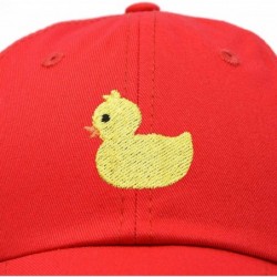 Baseball Caps Cute Ducky Soft Baseball Cap Dad Hat - Red - CC18LZ7N6N6 $27.98