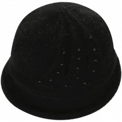 Berets Women Faux Leather Solid Beret French Artist Tam Beanie Hat Cap - 0434 Black - CA18AA3CXML $32.69