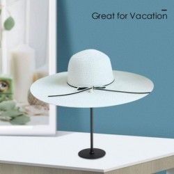 Sun Hats Womens Beach Sun Straw Hat- Floppy Beach hat & Wide Brim Braided Sun Hat - UPF 50+ Maximum Sun Protection - CV194K7H...
