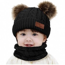 Skullies & Beanies Winter Toddler Crochet Toboggan Earflap - Child-2 Black - C41934C05IA $11.67