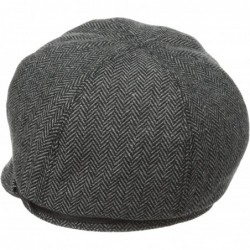 Newsboy Caps Women's Belted Herringbone Newsboy Hat - Black - CD11G19D4WR $34.25