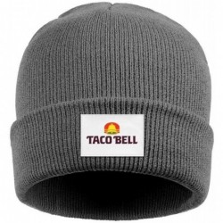 Skullies & Beanies Warm Solid Color Colorful-Rainbow-Taco-Bell-Logo-Knit Beanie Caps Headwear for Adult Mens Womens - Gray-5 ...