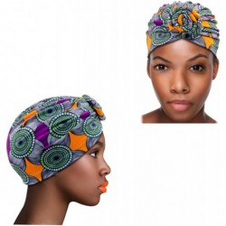 Skullies & Beanies 2 Packs African Turban Hats-Printing Pattern African Hair Scarves Caps and African Headwraps for Women - B...