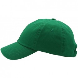 Baseball Caps Baseball Cap Men Women-Cotton Dad Hat Plain - Kelly Green - C012MAHRWXR $21.60
