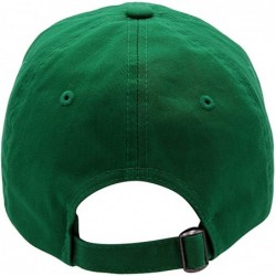 Baseball Caps Baseball Cap Men Women-Cotton Dad Hat Plain - Kelly Green - C012MAHRWXR $21.60