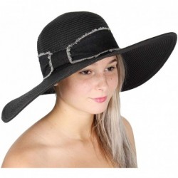 Sun Hats Beach Hats for Women - Wide Brim Summer Sun hat - Floppy Paper Straw UPF Sun Protection - Travel Outdoor Hiking - CK...