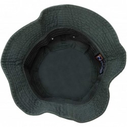 Bucket Hats 100% Cotton Bucket Hat for Men- Women- Kids - Summer Cap Fishing Hat - Hunter Green - C618H2LX789 $27.97