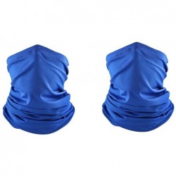 Balaclavas 2pcs Sun UV Protection Bandana Neck Gaiter Head Wrap Headband Breathable Balaclava - Blue 2 Pack - C71994ESZ68 $22.72