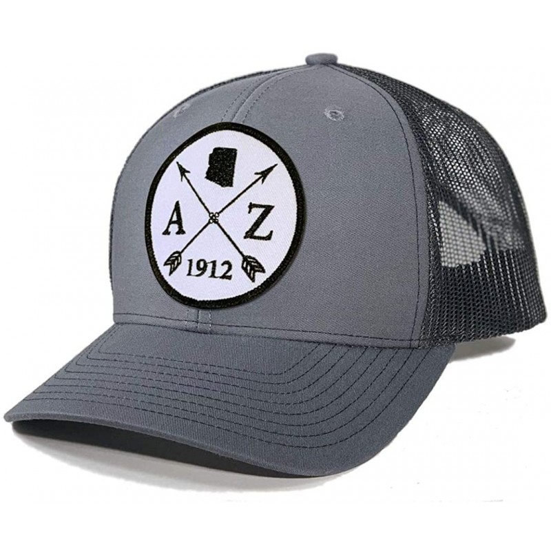 Baseball Caps Men's Arizona Arrow Patch Trucker Hat - Charcoal/Black - CQ186I4LZ54 $54.65