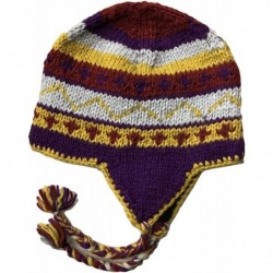 Skullies & Beanies Beanie Hats Women Men Fleece Lined Knit Wool Thick Ski Trapper Winter Hats - S/M - Multi 132 - C911I2D6RZB...