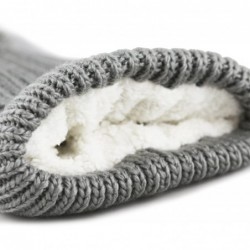 Skullies & Beanies Women Winter Oversized Chunky Thick Stretchy Knitted Pom Pom Beanie Fleece Lined Beanie Hat - CY18WGLCUQH ...