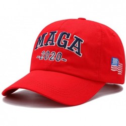 Baseball Caps Make America Great Again Hat with Trump Wristband Donald Trump Hat 2020 USA Cap Keep America Great - Red-f - C3...