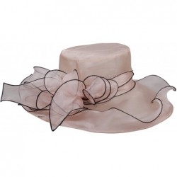 Sun Hats Women's Fascinators Kentucky Derby Church Dress Wedding Floral Party Hat - Pink - C617YHLRZZ0 $29.71