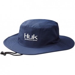 Baseball Caps Mens Boonie Hat - Wide Brim Fishing Hat with UPF 30+ Sun Protection - Navy - C818W5N44RK $60.11