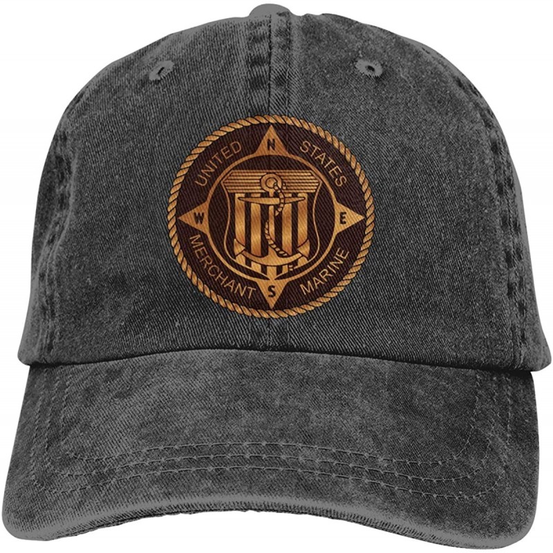 Baseball Caps Merchant Marine Bronze Denim Hats Baseball Cap Dad Hat - Black - CA18Z7X9WLD $36.80
