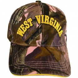 Baseball Caps West Virginia Men's Camouflage Adjustable Baseball Cap - Pink - CD17YIDZAQ0 $20.53