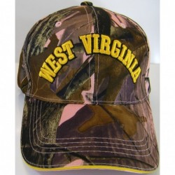 Baseball Caps West Virginia Men's Camouflage Adjustable Baseball Cap - Pink - CD17YIDZAQ0 $14.35