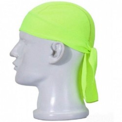 Skullies & Beanies Solid Neon Lime Green Micro Fiber Dry Fit Head Wrap Biker Hat Durag Skull Cap Stretch - CN18HMX2MNQ $23.10